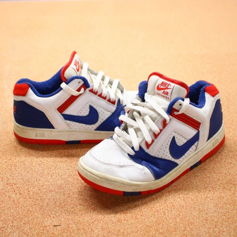 VINTAGE 2003 DS Nike Air Force 2 Low (GS) 6.5Y White Blue Ribbon-Red 306527-143